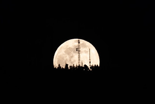 Moonrise over Sandia Crest