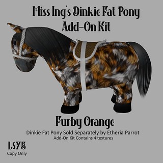 Miss Ing's Dinkie Fat Pony Add On Kit Furby Orange PIC
