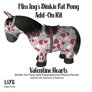 Miss Ing's Dinkie Fat Pony Add On Kit Valentine Hearts PIC