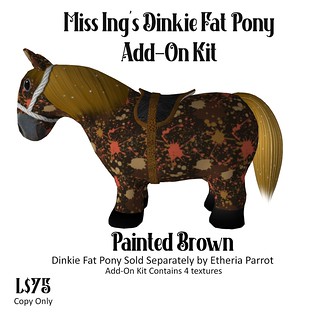 Miss Ing's Dinkie Fat Pony Add On Kit Paint Brown PIC