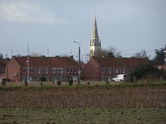 Verwik-Sud vue sur l'église Saint-Médard  Wervik (Belgique),