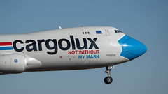 Cargolux Airlines International Boeing 747-8R7F LX-VCF Not Without My Mask Livery