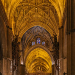 Seville Cathedral Entrance Interior by June Sparham