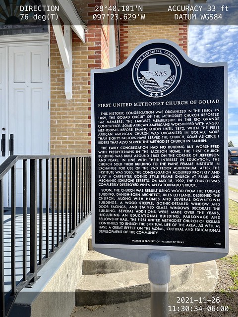 Photo：First United Methodist Church of Goliad location By QuesterMark