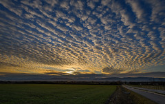 Altocumulus clouds at sunrise in Crozet, Pays de Gex, France - Photo of Lélex