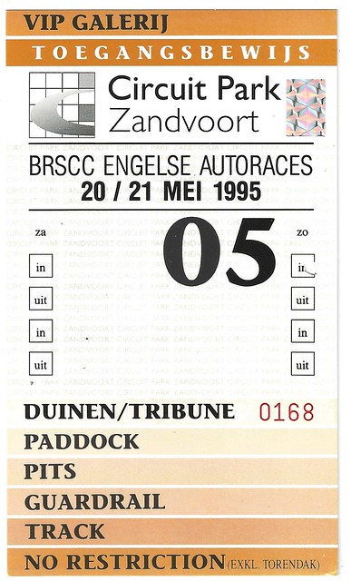 Zandvoort ticket for the pits balcony