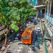 Silom road with bus in Bangkok, Thailand