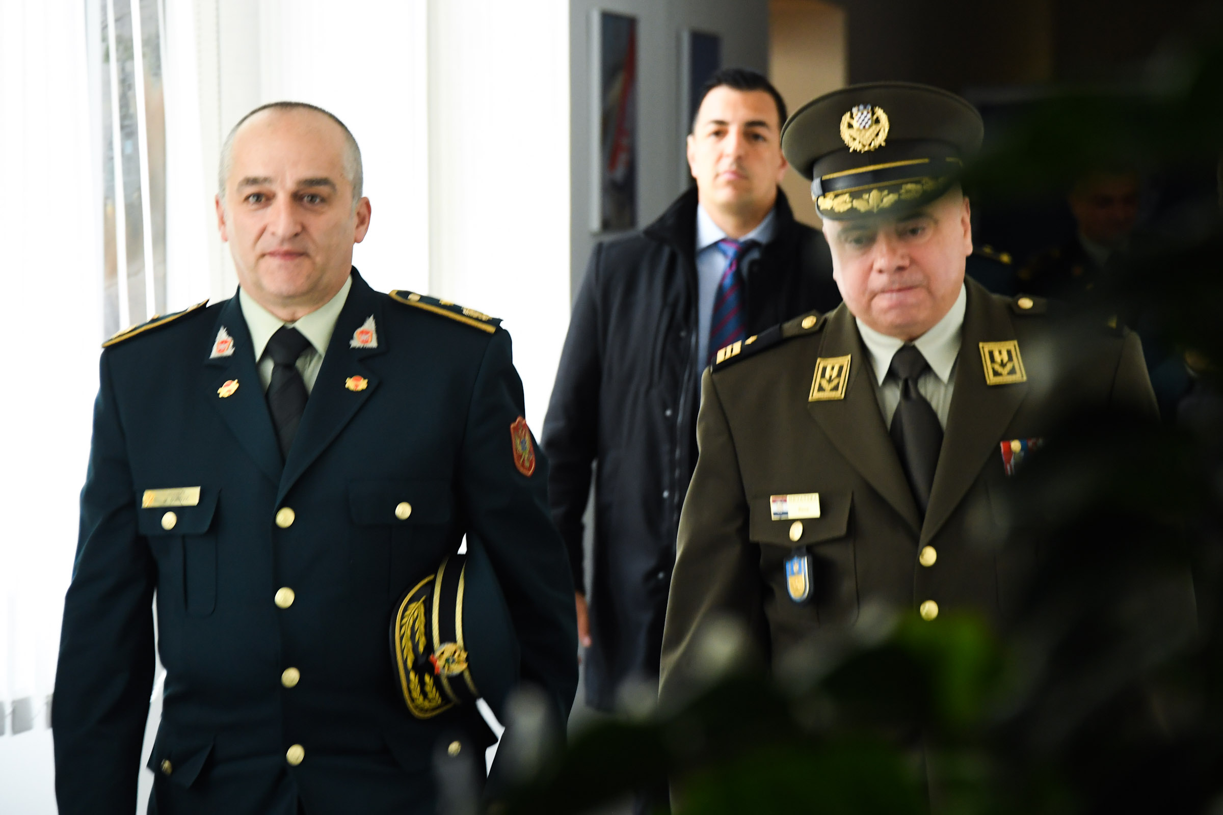 Ministar Banožić s načelnikom Glavnog stožera Vojske Crne Gore generalom Đurovićem
