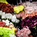 Colorful flowers bundled in the flower market district in Bangkok, Thailand.  441a