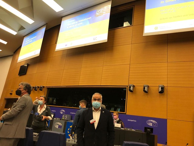 El Lugarteniente del Justicia participa en la Conferencia de la Red Europea de Defensores del Pueblo 2022, que se celebra en el Parlamento Europeo, en Estrasburgo