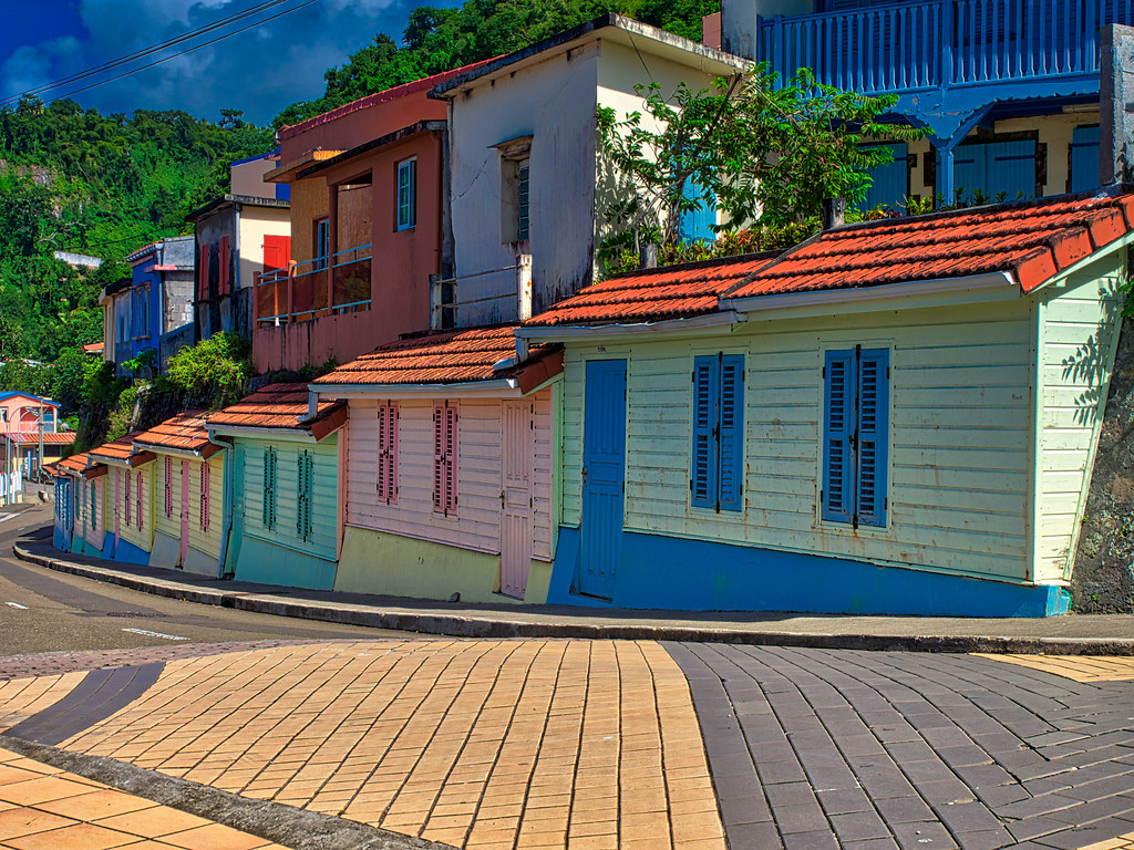 Maisons colorées en Martinique