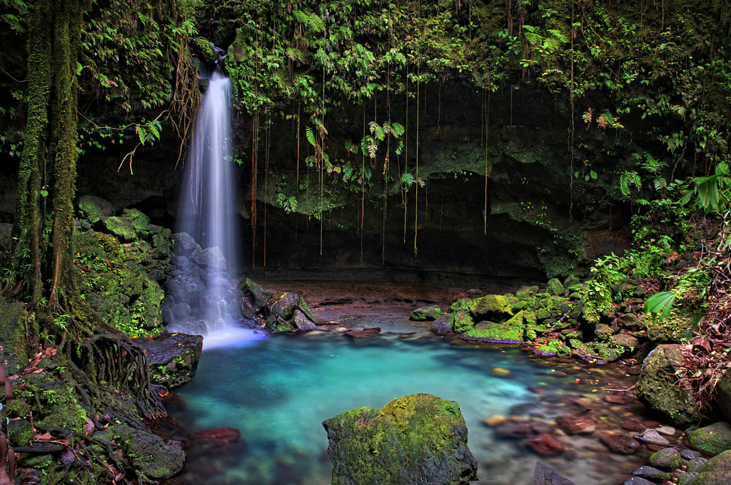 Chute d'eau Emerald, protégée par l'UNESCO, Dominica