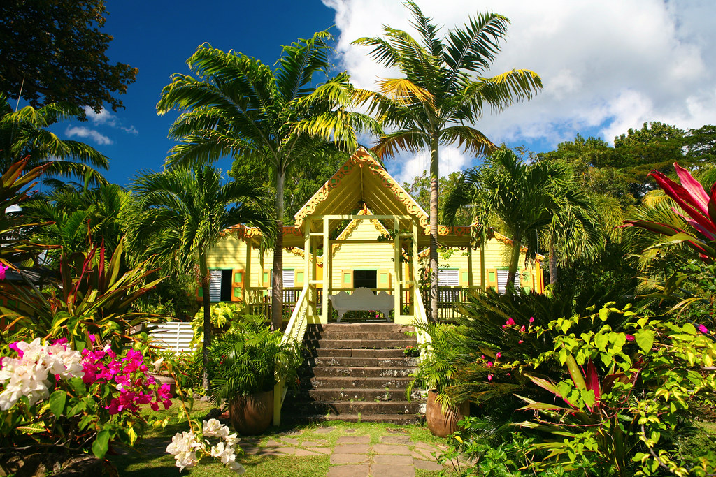 Jardins tropicaux à Saint-Kitts