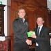 Craig Penny (Capt Newbiggin GC) Presented with the Best Gross Team from NDGL Chairman Marcus Chisholm.