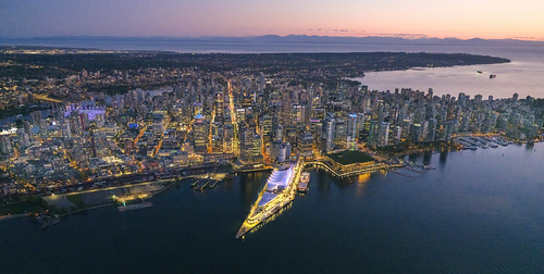 Canada Place, Vancouver at twilight 2022