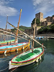 Collioure - barques catalanes - Photo of Banyuls-sur-Mer