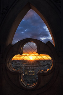 Window Sunset from Duomo Roof...