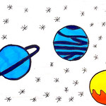 012 - Disegnando pianeti di Lucrezia 13 anni