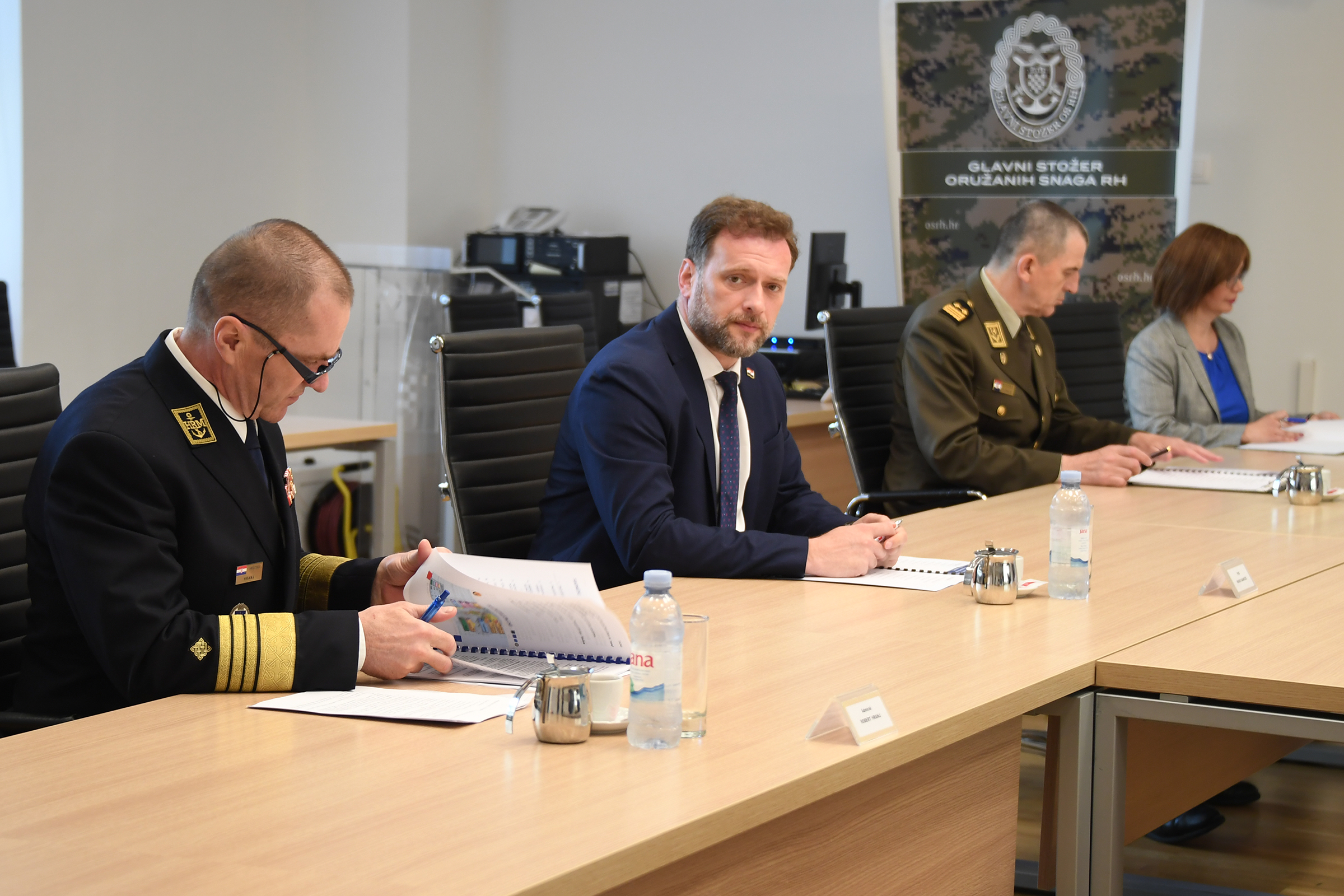 Sastanak ministra obrane Banožića i predsjedavajućeg Vojnog odbora NATO-a admirala Bauera