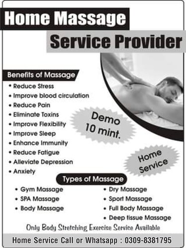 Lahore Massage Service at Your Door / Home Full Body Massage