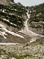 Avalanche Debris and Mountains