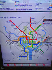 WMATA System Map at Vienna Station, 30 May 2022