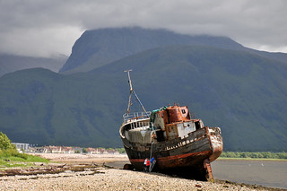 Stranded ship and Ben Nevis