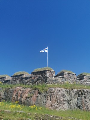 Finse vlag op Suomenlinna