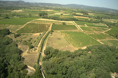Irrigated area upstream of the Lagamas siphon, Gignac, France