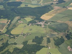 Overview of the town of Marigny-en-Orxois, France, from flight Air France 1619 from Frankfurt (FRA) to Paris (CDG) - Photo of Bonneil