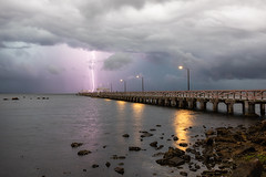 Lightning over Ballast Point Park Pier