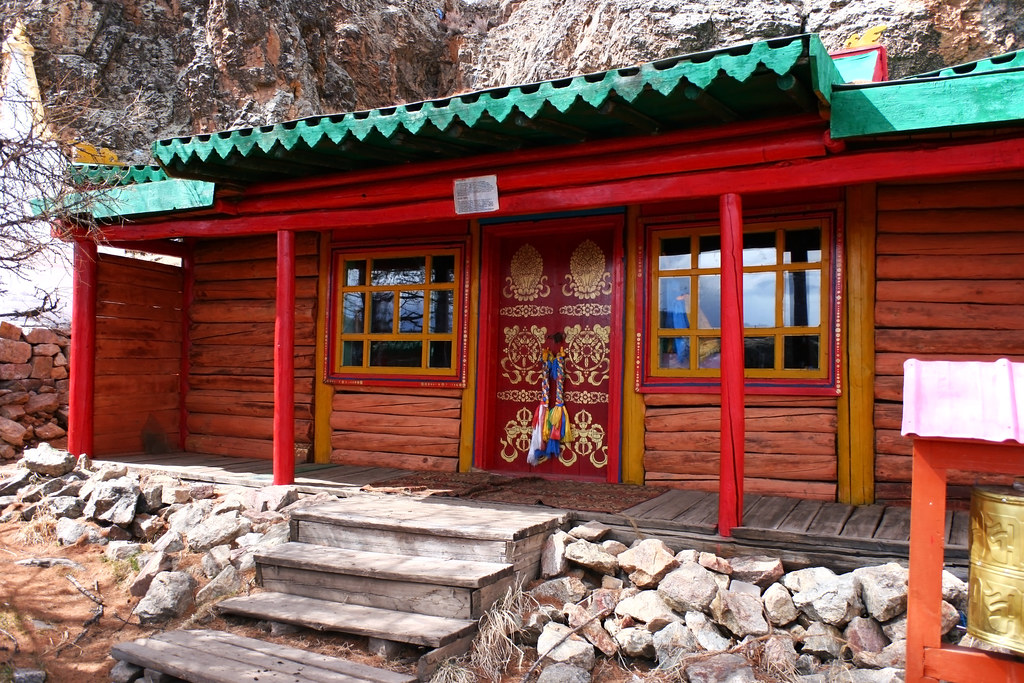 Petit ermitage de Tovkhon, établi au sommet de la colline d’Ondor Ulaan, à 2 312 mètres d’altitude