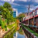 Khlong (canal) next to Rommaninat park in Bangkok, Thailand