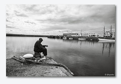 Port de Brest - Le pêcheur à la palangrotte - Photo of Gouesnou