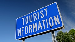 Tourist information sign at West Virginia welcome center