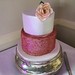 Two tiered iced rose gold Wedding Cake