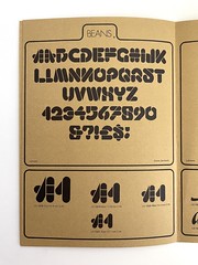 Specimen of Beans by Dieter Zembsch, Letragraphica International Typeface Competition Winners, Letraset, UK (PM 181/S15)