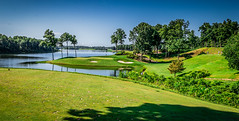 Panoramic view of the Par 3 Hole #11 at Robert Trent Jones Golf Club on Lake Manassas - Gainesville VA