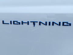 2022 Ford Lightning electric pickup truck - Rear Lettering