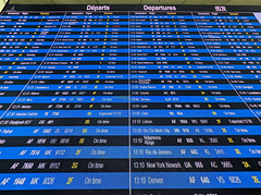 Giant departure board at CDG