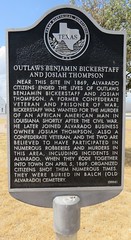 Outlaws Benjamin Bickerstaff and Josiah Thompson Marker (Alvarado, Texas)