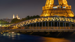 Pont Rouelle, Tour Eiffel & Sacré-Cœur, Paris - Photo of Paris 10e Arrondissement