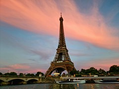 Pink Skies Over Eiffel Tower