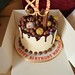 80th chocolate drip Sweet Birthday Cake