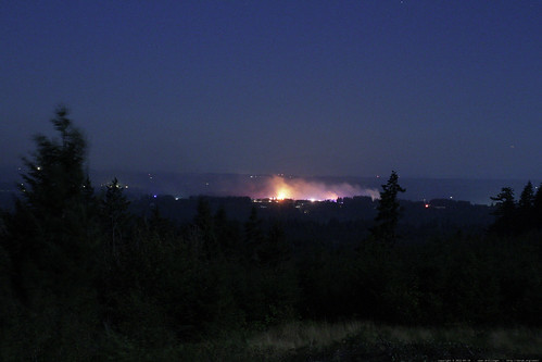 Wildfire in Milo McIver State Park, as seen from our Deck    MG 3299