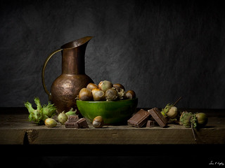 Still Life with Hazelnuts and Chocolate