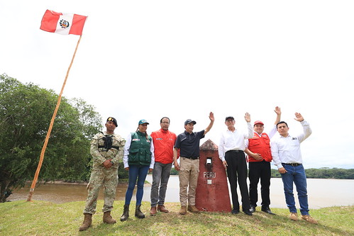 Presidente de la República, Pedro Castillo, visitó el hito fronterizo entre Perú, Ecuador y Colombia. 
