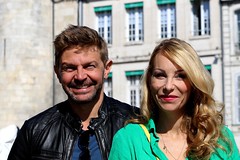 L-actrice Julia Dorval et son mari l-acteur Aliocha Itovich au Festival de la fiction de La Rochelle- Charente Maritime- France - Photo of La Jarne