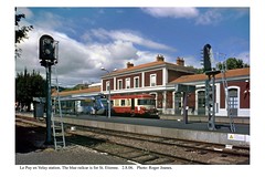 Le Puy en Velay station. The blue train is for St. Etienne. 2.8.06