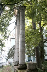 Roman pillars at City of Besançon, Bourgogne-Franche-Comté, France
